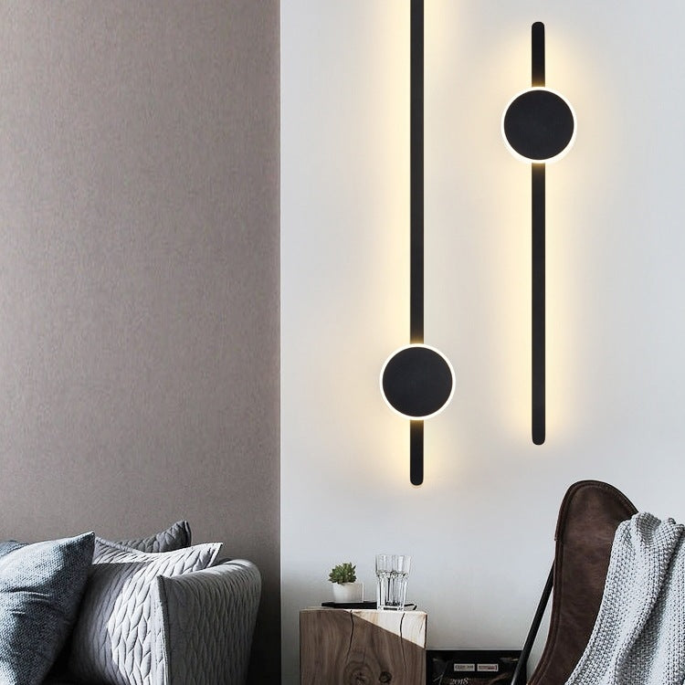 Modern Minimalist Rechargeable Wall Lamp with Magnetic Base for Bedroom Living Room