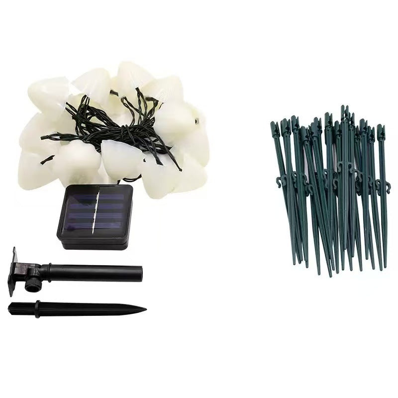 Solar Mushroom Garden Lights – Waterproof Outdoor String Lights for Patio & Pathway