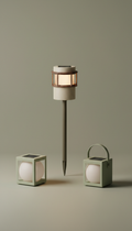 Solar Pathway Lantern with Frosted Glass