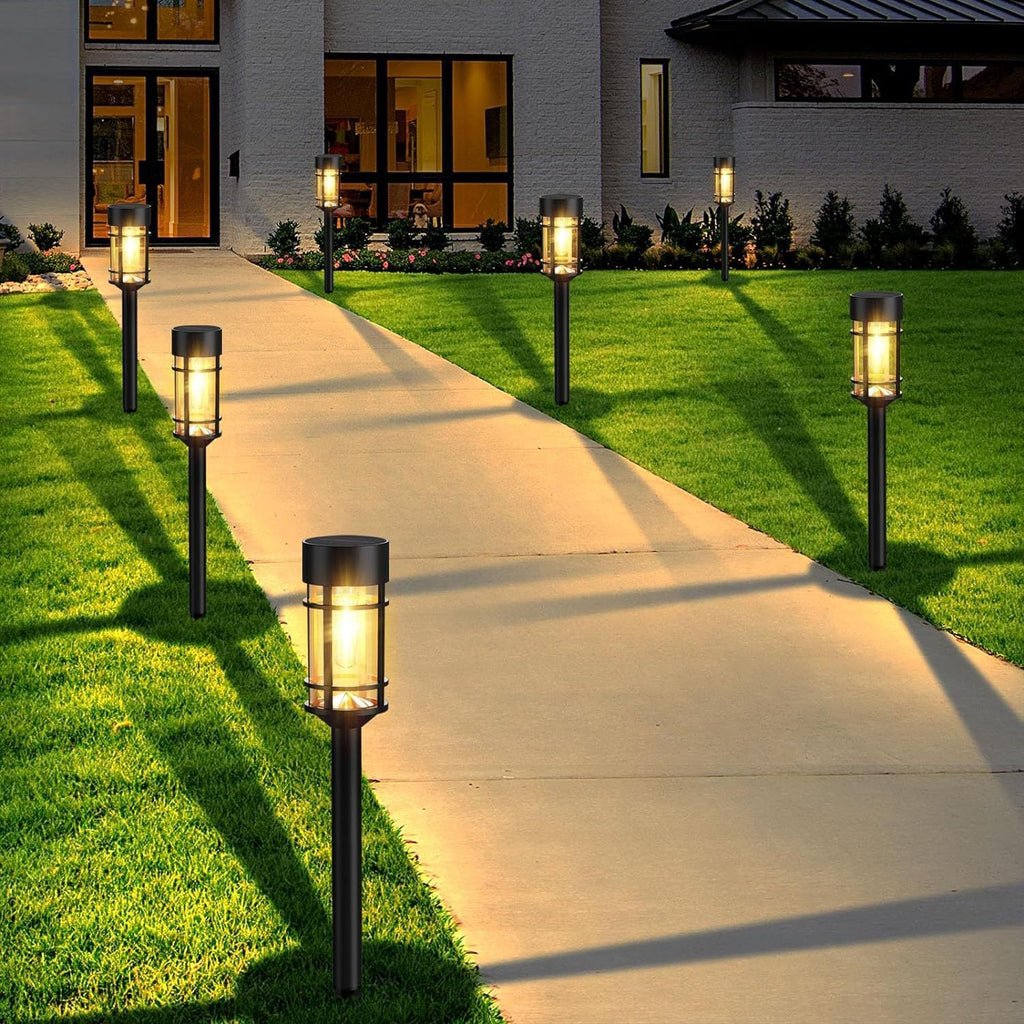 Solar Garden Path Light – Vintage Tungsten Glow Outdoor Stake Lamp
