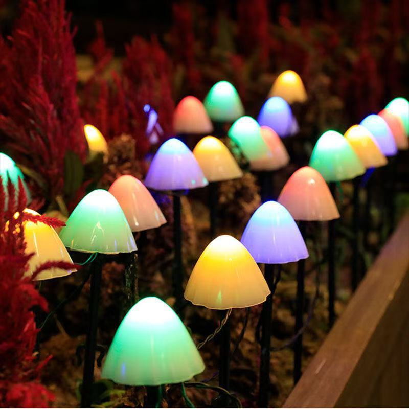 Solar Mushroom Garden Lights – Waterproof Outdoor String Lights for Patio & Pathway