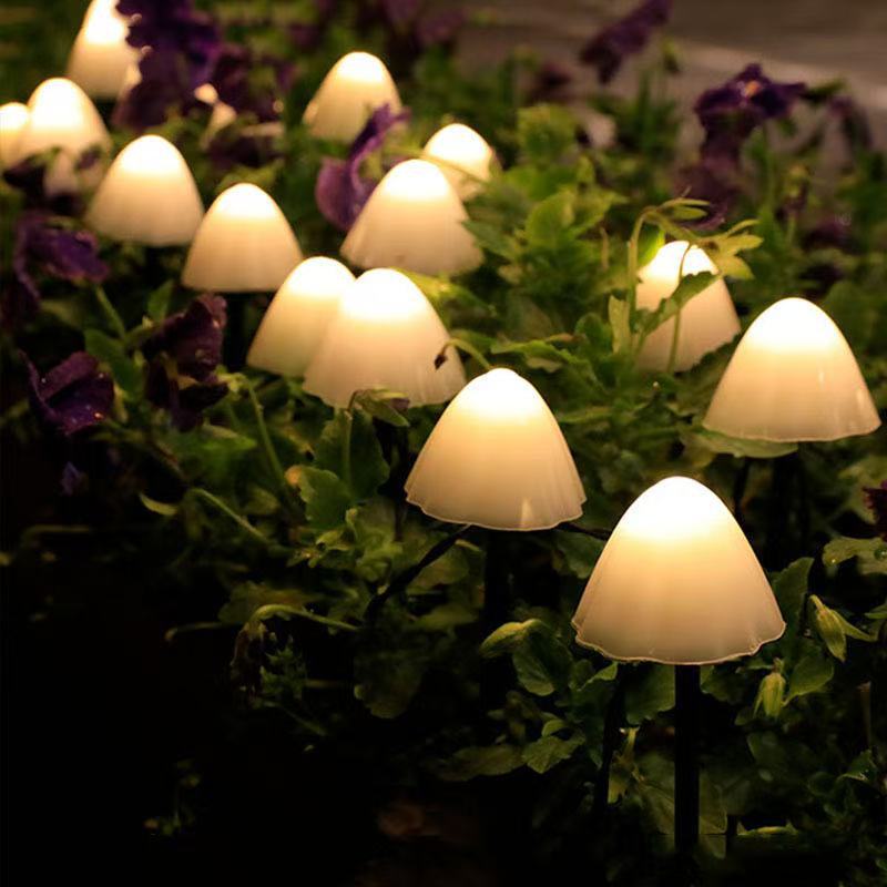 Solar Mushroom Garden Lights – Waterproof Outdoor String Lights for Patio & Pathway